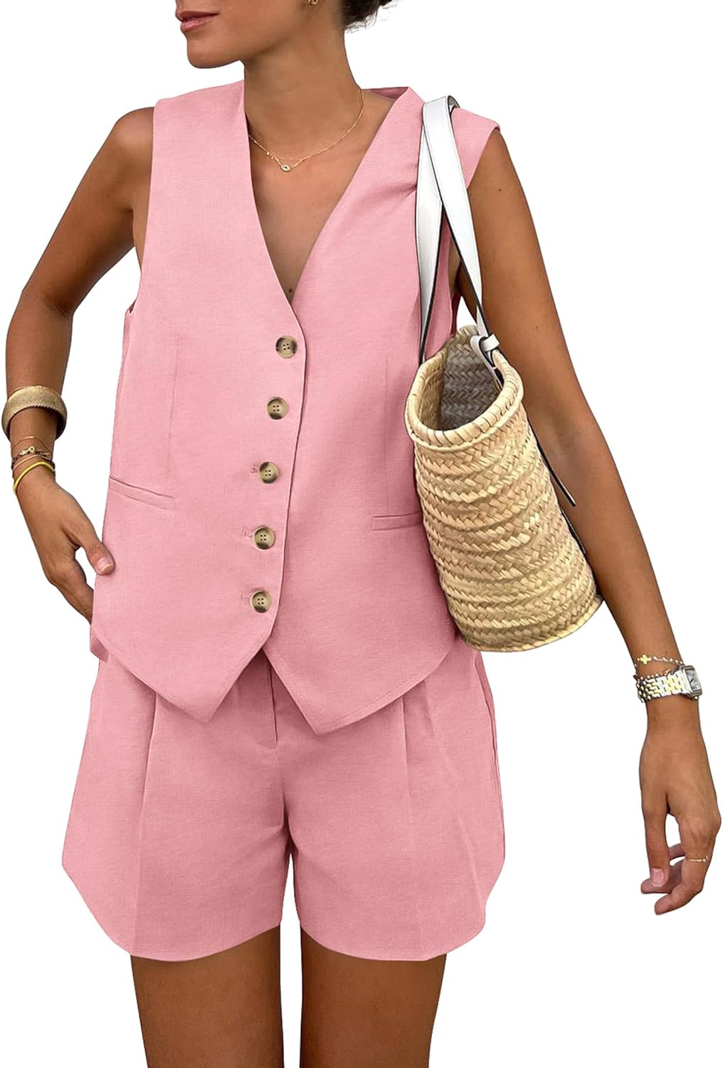 PRETTYGARDEN Summer Vest & Shorts Set – Women's 2-Piece Outfit