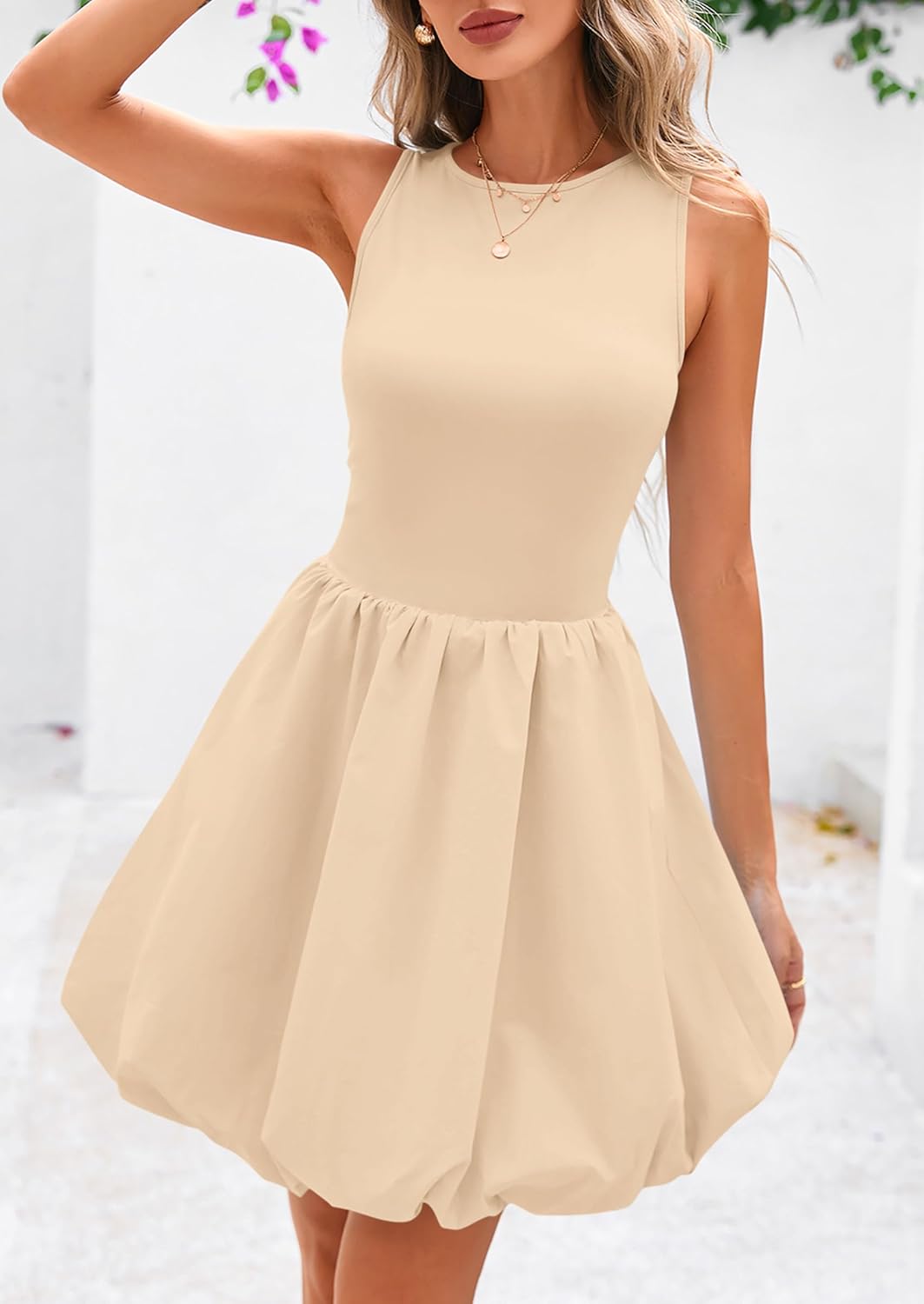 PRETTYGARDEN Summer Tank Dress – Casual Sleeveless Mini Sundress with Pockets