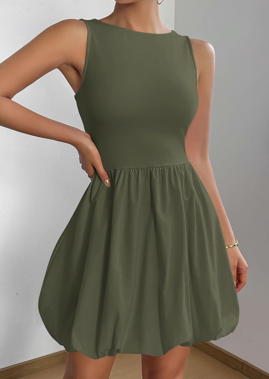 PRETTYGARDEN Summer Tank Dress – Casual Sleeveless Mini Sundress with Pockets