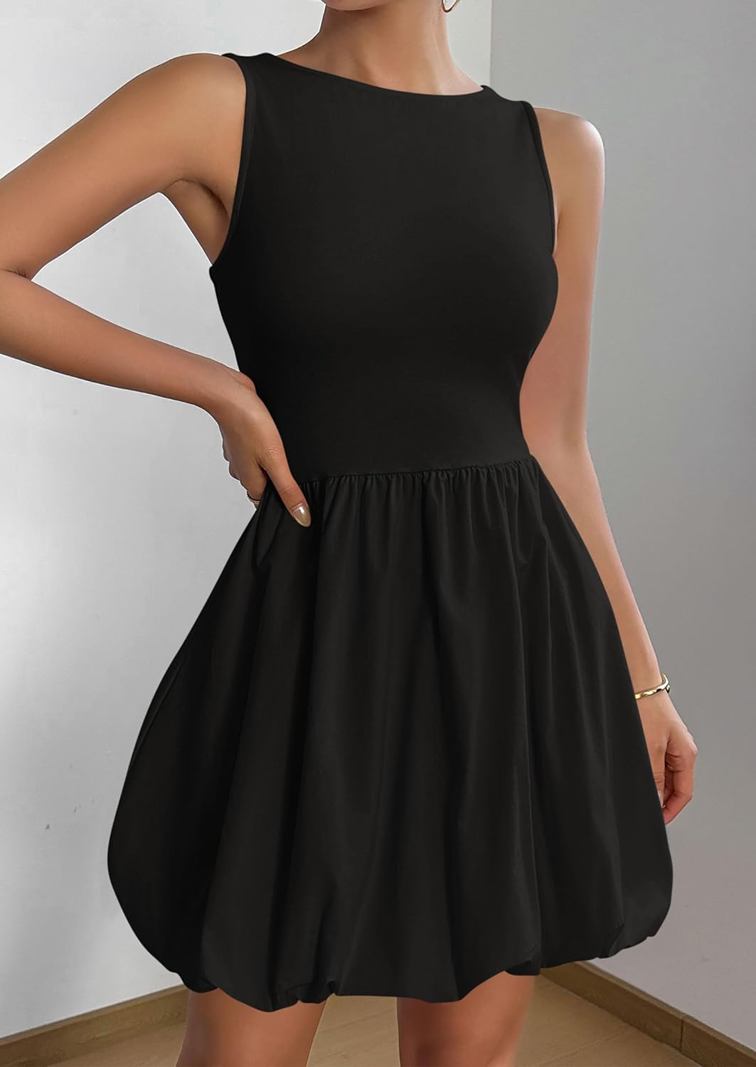 PRETTYGARDEN Summer Tank Dress – Casual Sleeveless Mini Sundress with Pockets