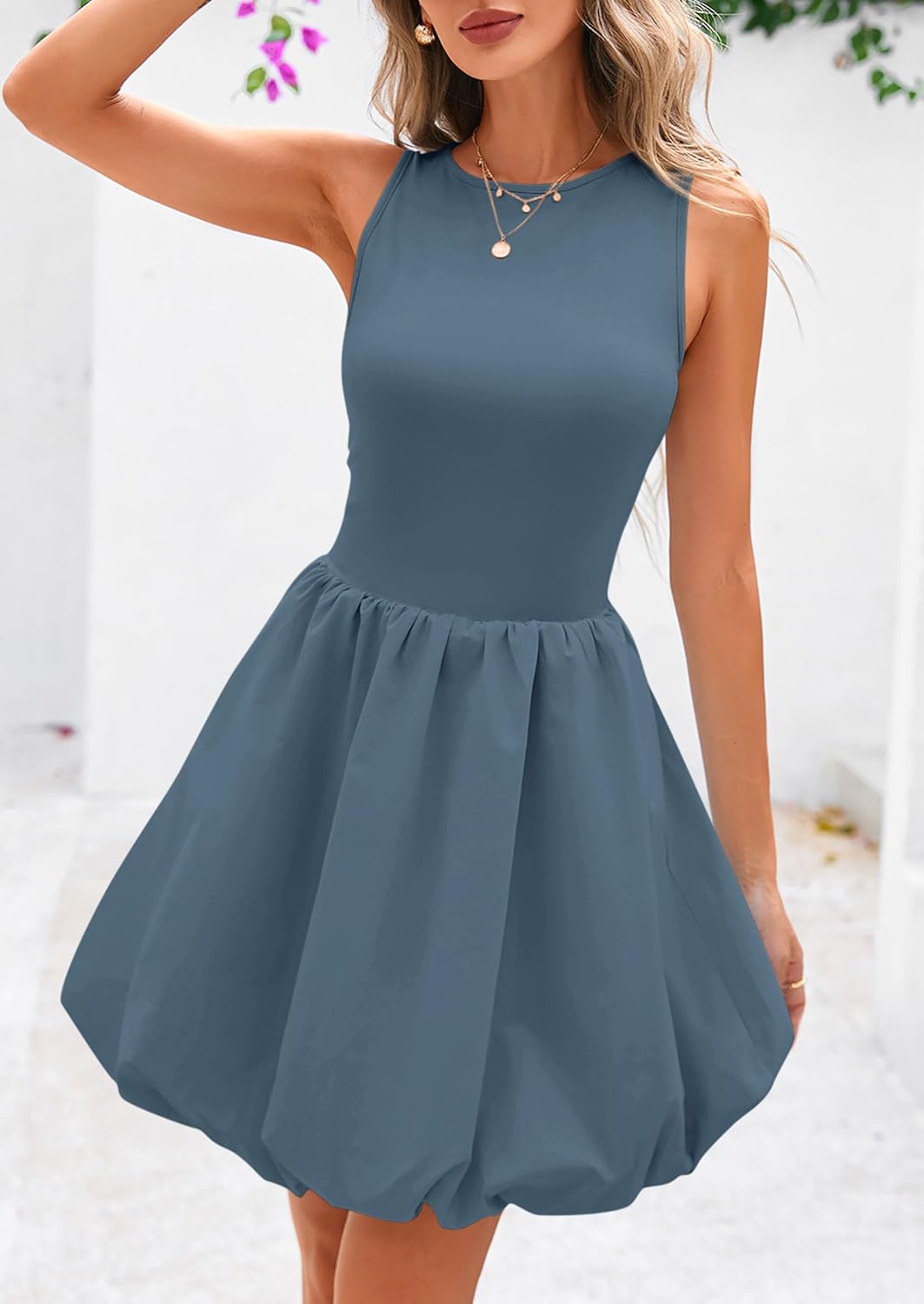 PRETTYGARDEN Summer Tank Dress – Casual Sleeveless Mini Sundress with Pockets