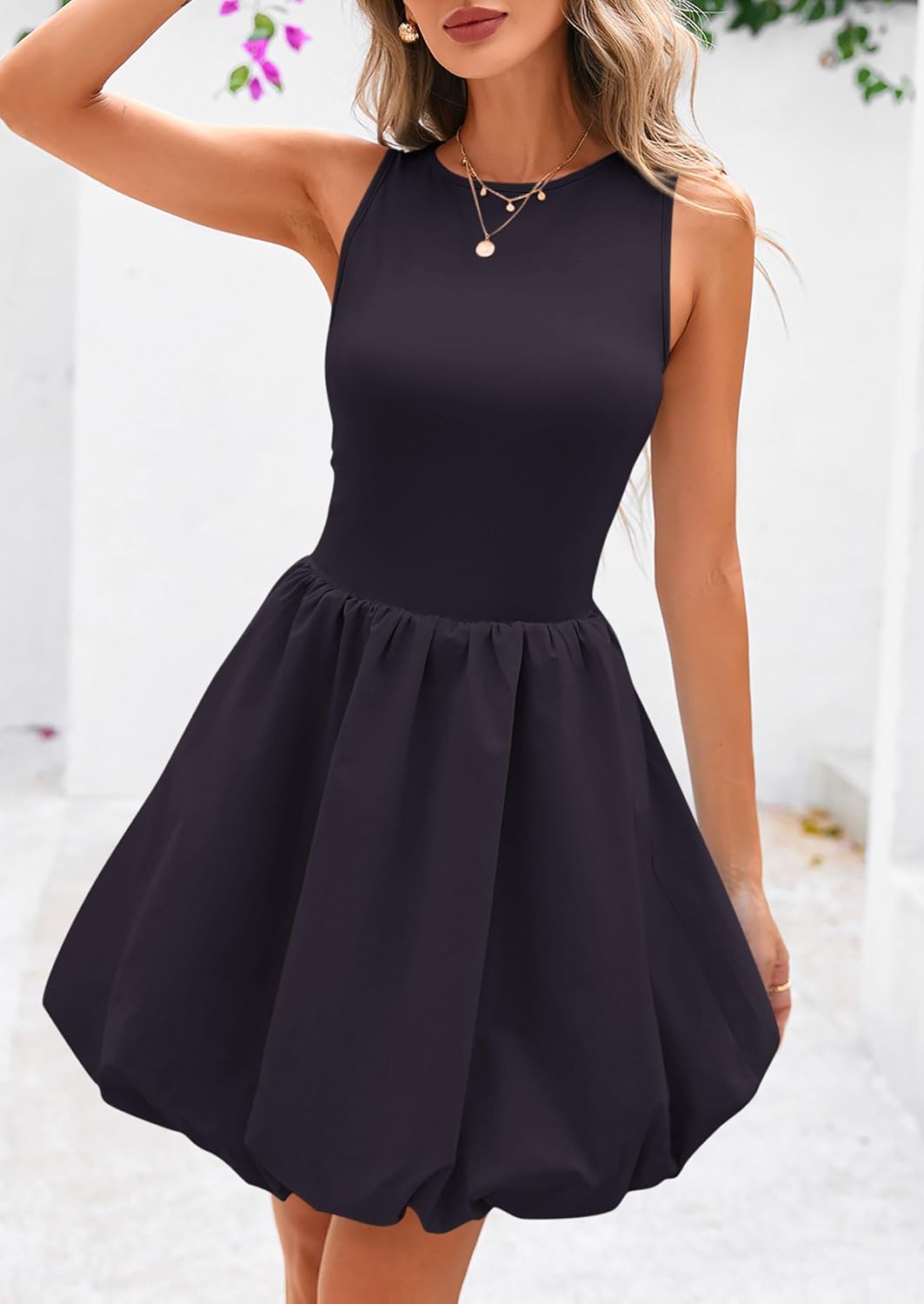 PRETTYGARDEN Summer Tank Dress – Casual Sleeveless Mini Sundress with Pockets