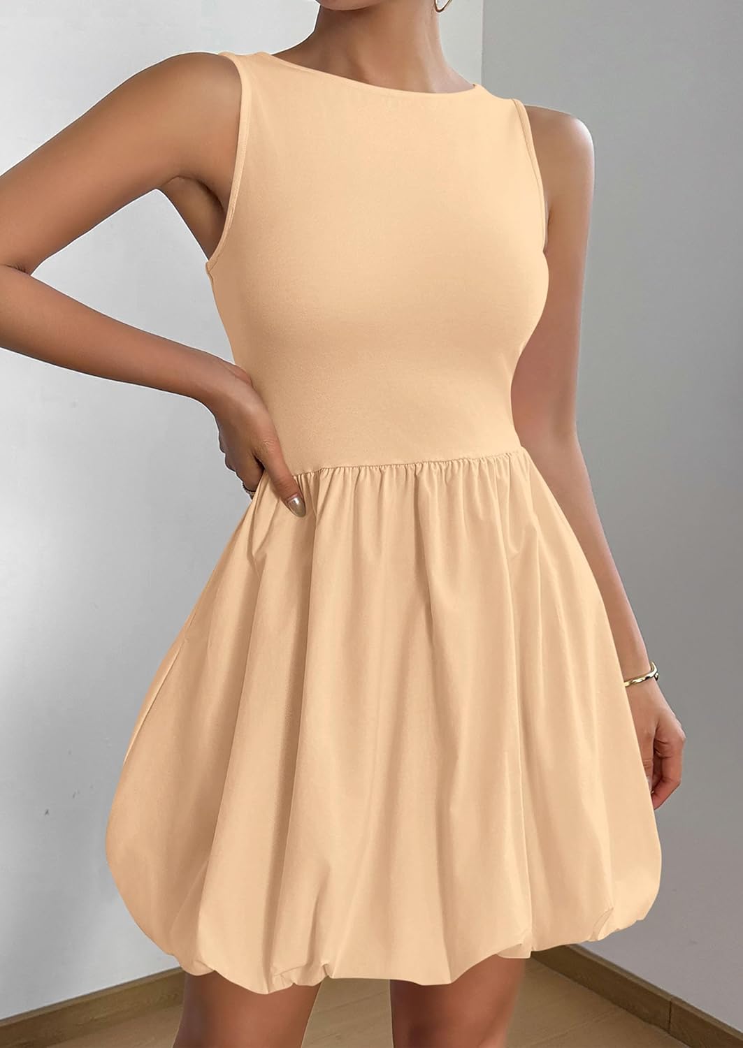 PRETTYGARDEN Summer Tank Dress – Casual Sleeveless Mini Sundress with Pockets