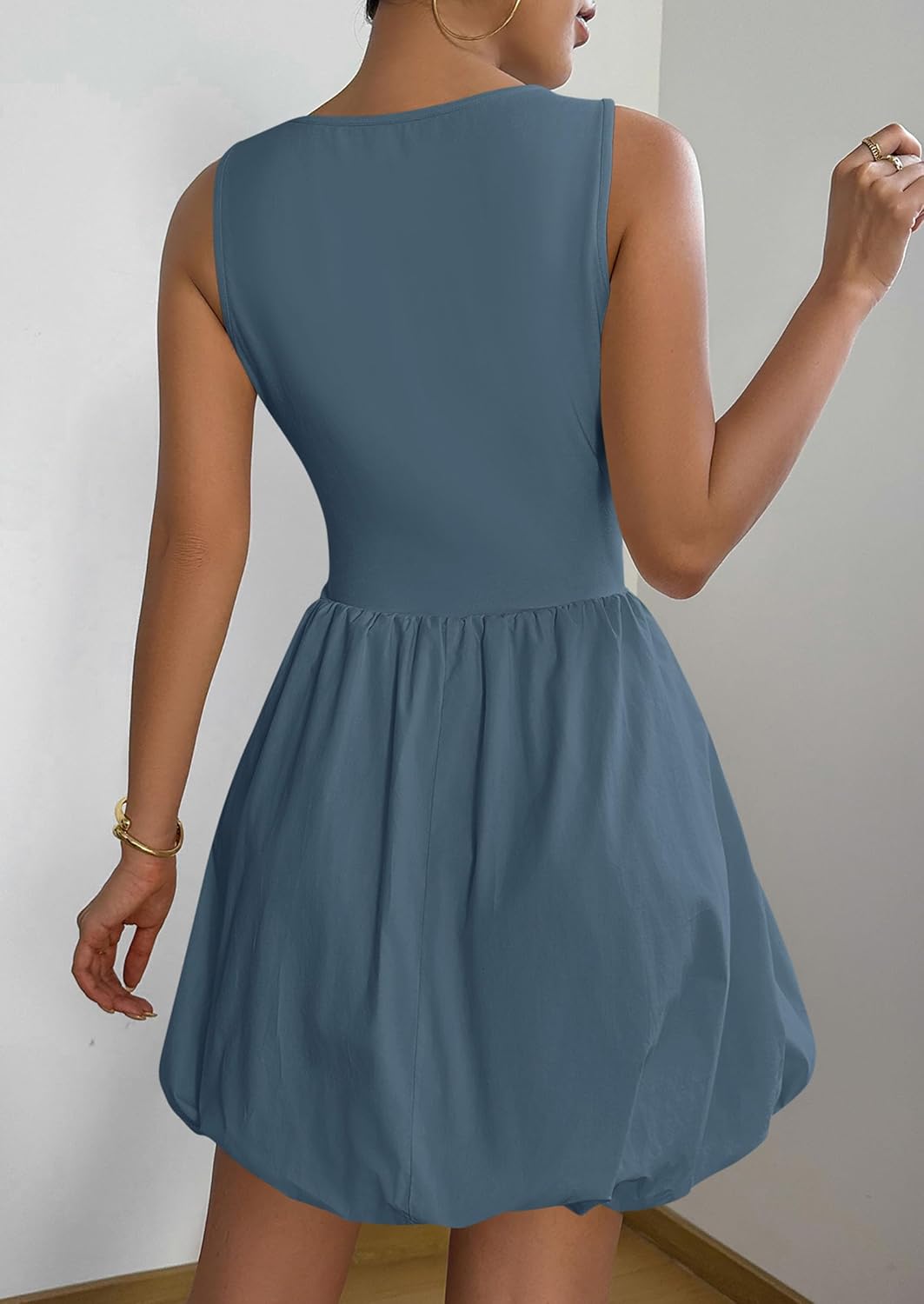 PRETTYGARDEN Summer Tank Dress – Casual Sleeveless Mini Sundress with Pockets