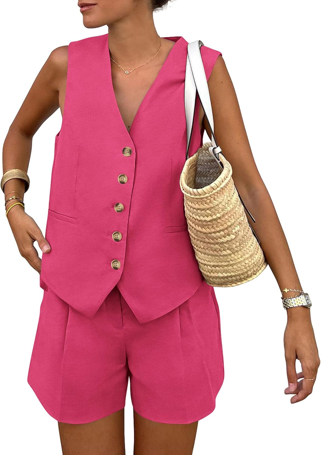 PRETTYGARDEN Summer Vest & Shorts Set – Women's 2-Piece Outfit