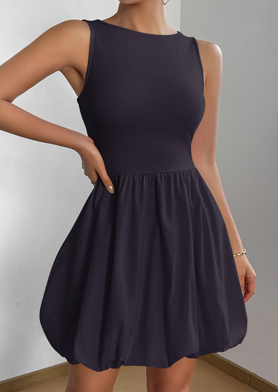 PRETTYGARDEN Summer Tank Dress – Casual Sleeveless Mini Sundress with Pockets