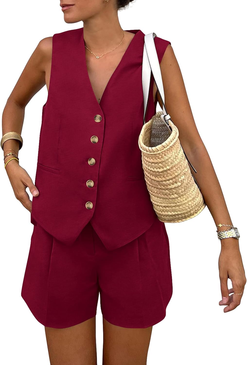 PRETTYGARDEN Summer Vest & Shorts Set – Women's 2-Piece Outfit