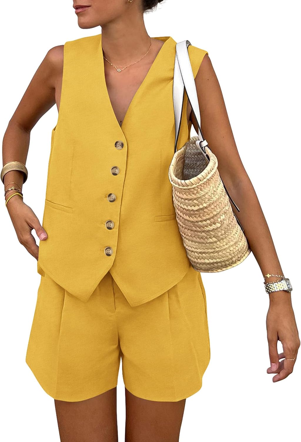 PRETTYGARDEN Summer Vest & Shorts Set – Women's 2-Piece Outfit