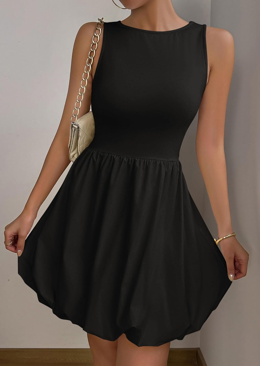 PRETTYGARDEN Summer Tank Dress – Casual Sleeveless Mini Sundress with Pockets