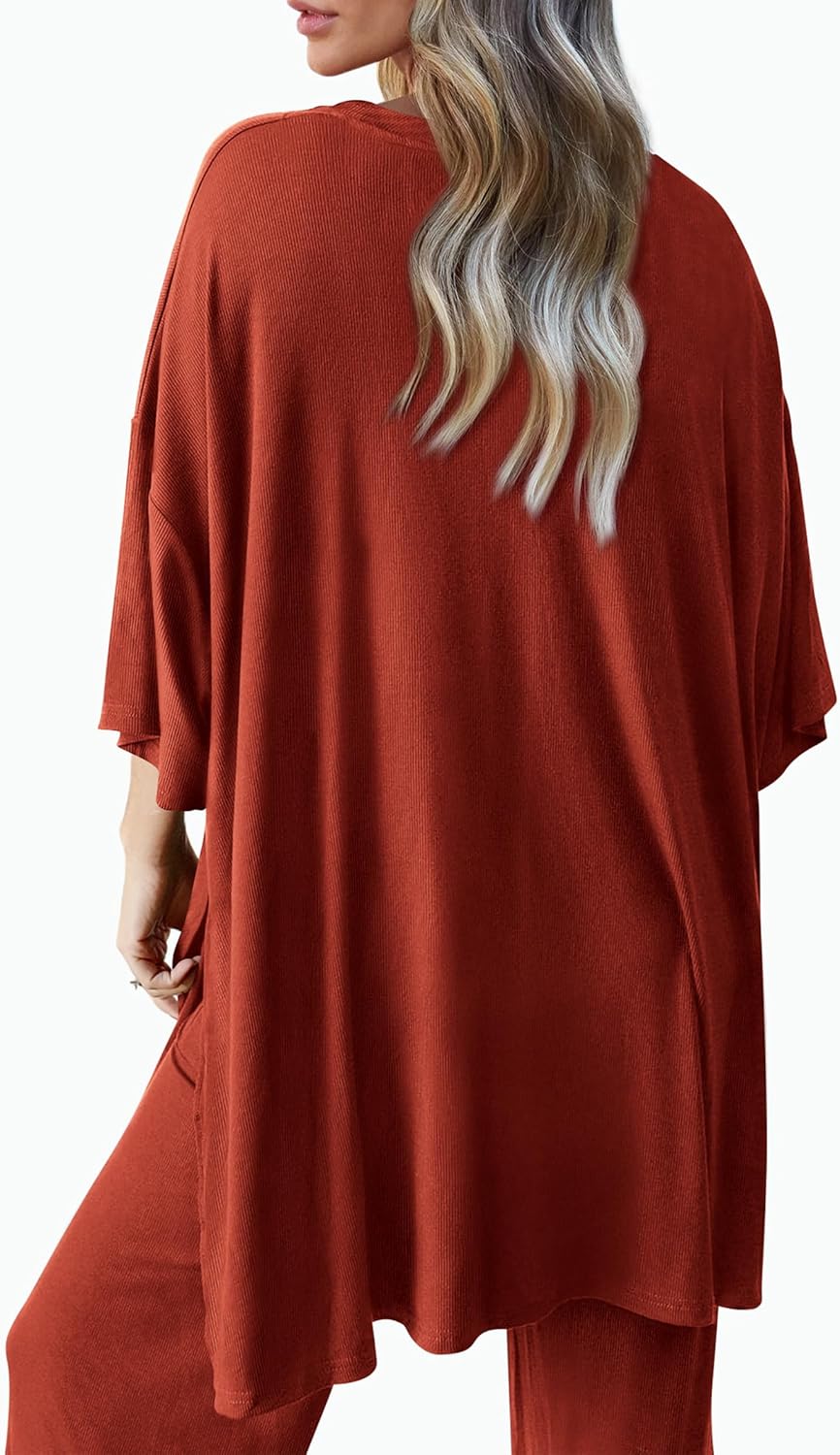 PRETTYGARDEN 2-Piece Lounge Set – Short Sleeve Top & Wide Leg Pants