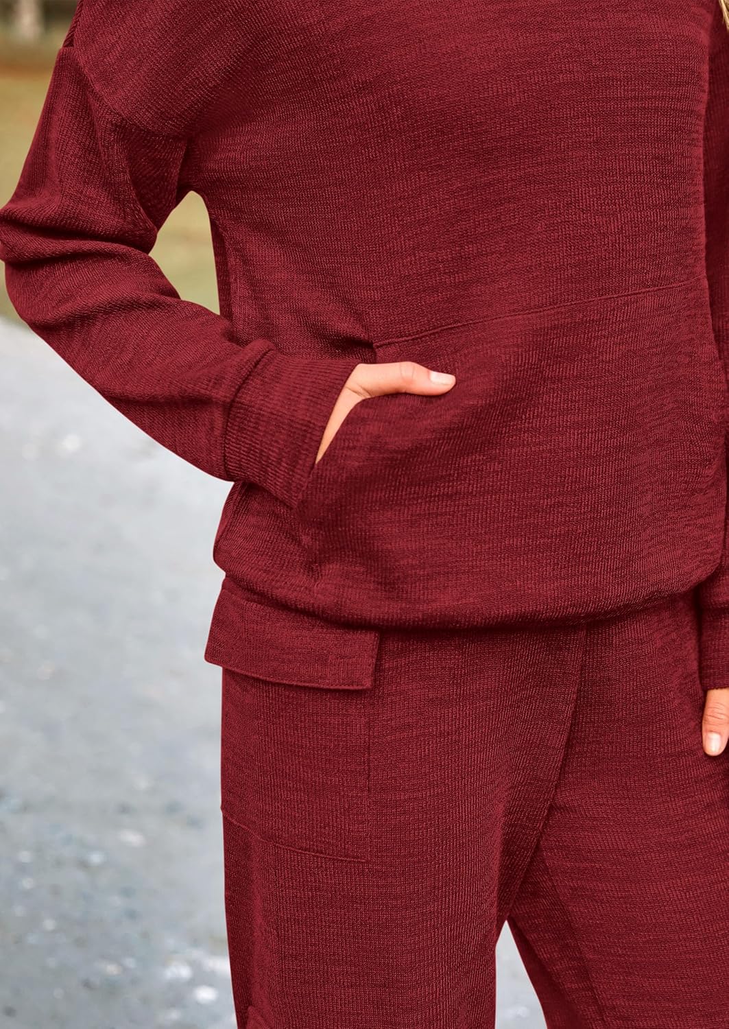 PRETTYGARDEN Knitted Lounge Set – Hoodie Pullover & Cargo Pants