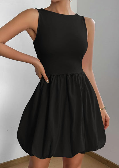 PRETTYGARDEN Summer Tank Dress – Casual Sleeveless Mini Sundress with Pockets