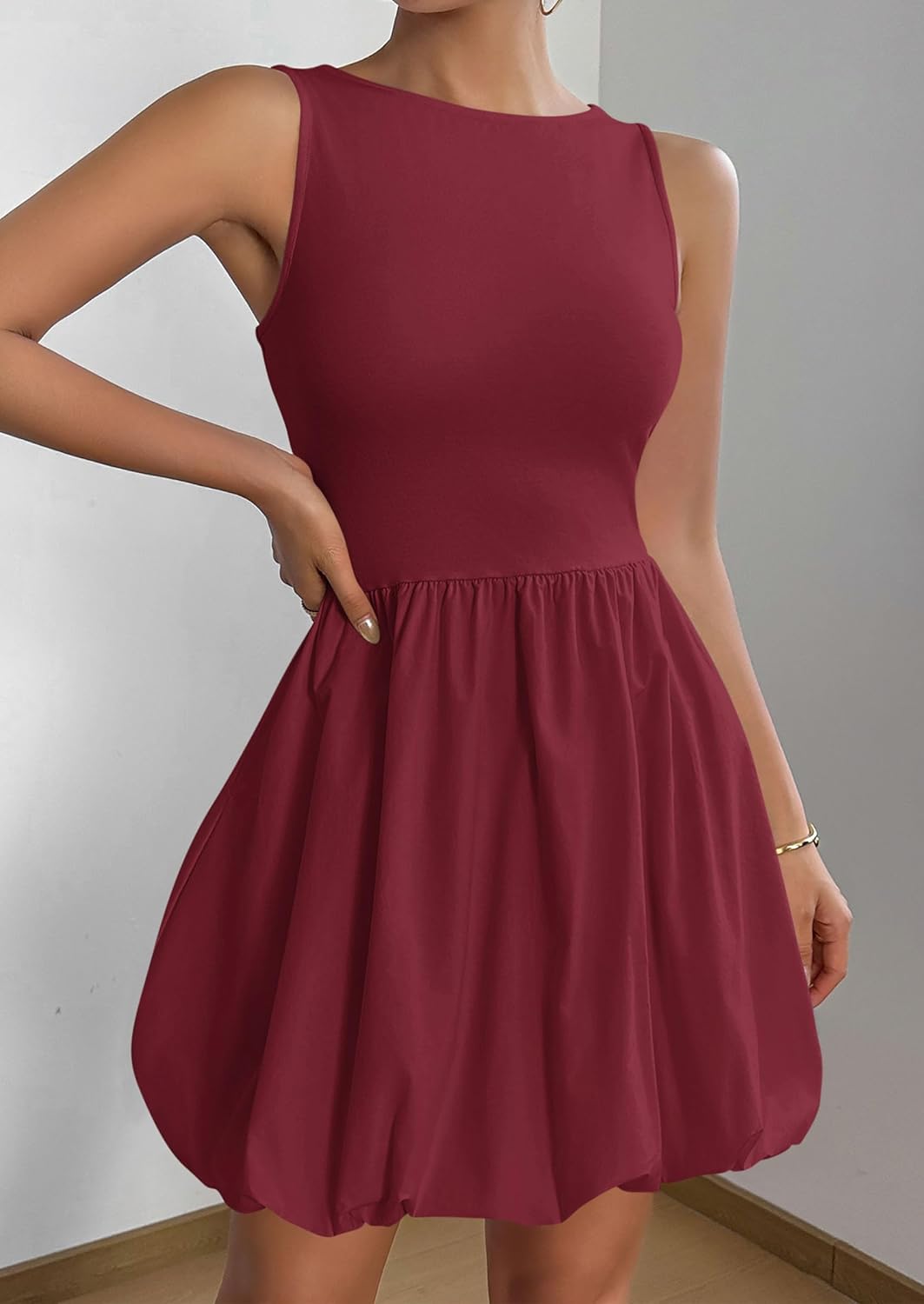 PRETTYGARDEN Summer Tank Dress – Casual Sleeveless Mini Sundress with Pockets