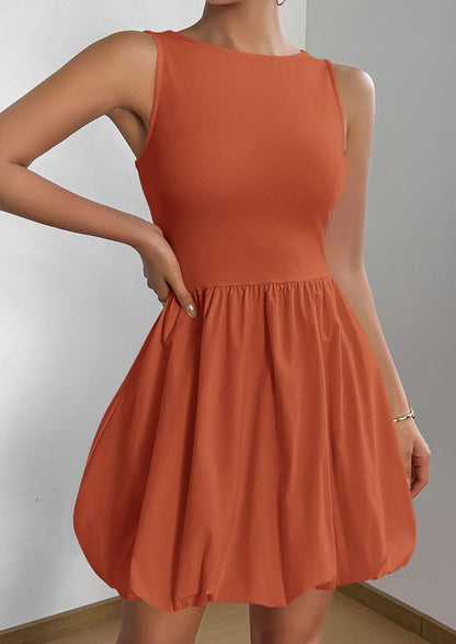 PRETTYGARDEN Summer Tank Dress – Casual Sleeveless Mini Sundress with Pockets
