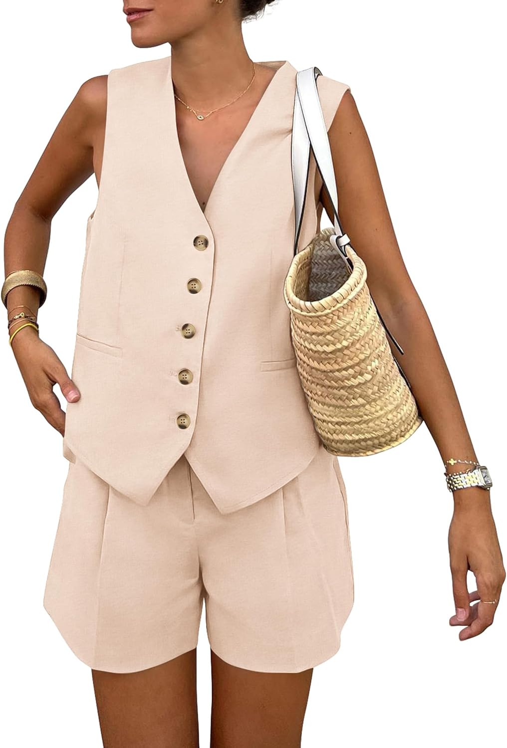 PRETTYGARDEN Summer Vest & Shorts Set – Women's 2-Piece Outfit