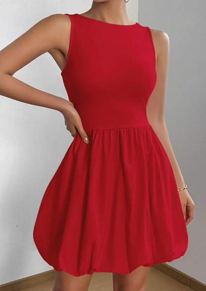 PRETTYGARDEN Summer Tank Dress – Casual Sleeveless Mini Sundress with Pockets