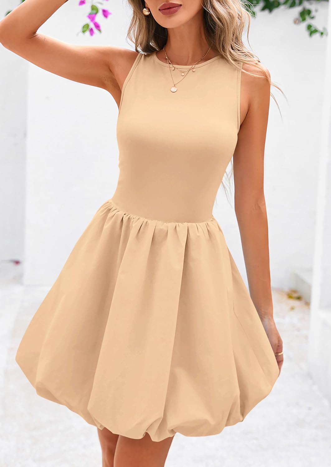 PRETTYGARDEN Summer Tank Dress – Casual Sleeveless Mini Sundress with Pockets