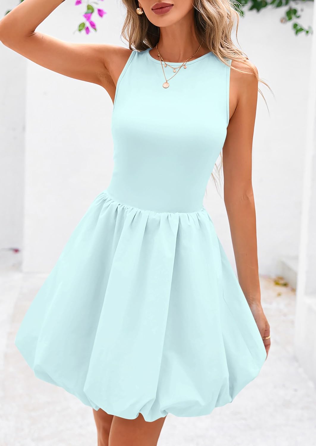 PRETTYGARDEN Summer Tank Dress – Casual Sleeveless Mini Sundress with Pockets