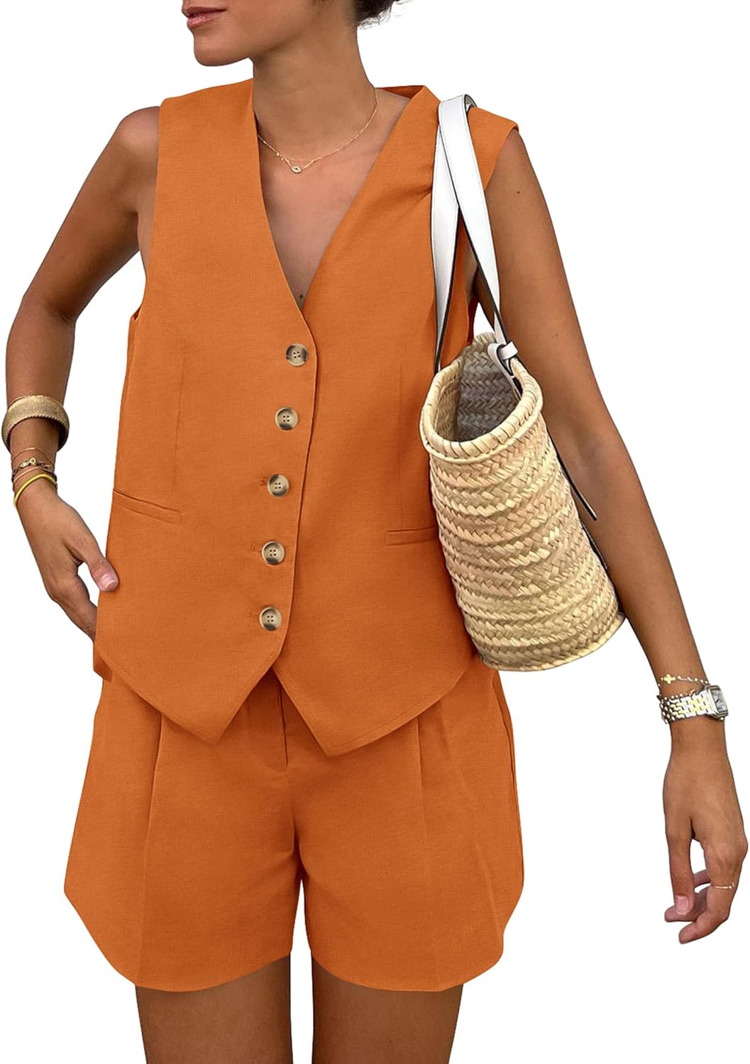 PRETTYGARDEN Summer Vest & Shorts Set – Women's 2-Piece Outfit