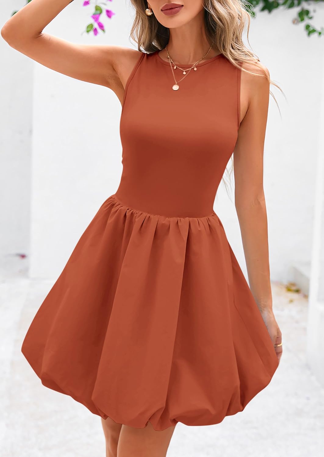 PRETTYGARDEN Summer Tank Dress – Casual Sleeveless Mini Sundress with Pockets